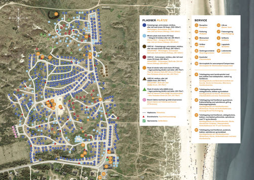 Vejers Strand Pladskort DK+DE Stor
