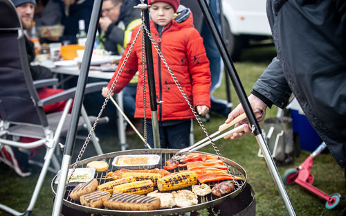 Vejers Strand Camping Pladsen Grill Aftensmad