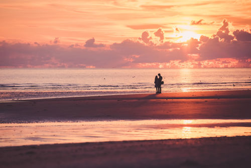 Vejers Strand Camping Natur Strand Solnedgang