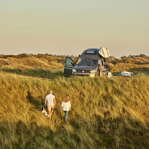Vejers Strand Camping Pladsen Klitter Solnedgang