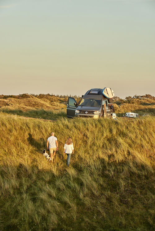 Vejers Strand Camping Pladsen Klitter Solnedgang