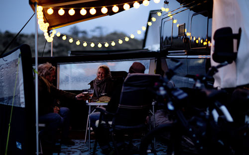 Vejers Strand Camping Pladsen Aften Hygge